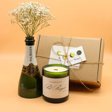 Load image into Gallery viewer, Champagne Candle Gift Set | Pol Roger | Patchouli & Lavender
