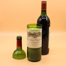 Load image into Gallery viewer, Gift Set Chateau Calon-Segur 1996 | Patchouli & Lavender 100hr Wine Bottle Candle