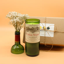 Load image into Gallery viewer, Gift Set Chateau Calon-Segur 1996 | Patchouli & Lavender 100hr Wine Bottle Candle