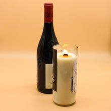 Load image into Gallery viewer, CUSTOM ORDER WINE BOTTLE CANDLE TALL LABEL (*LARGE 90HRS)