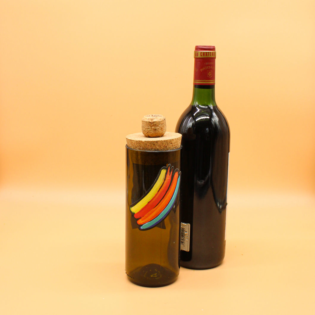 Rainbow | Wine Bottle Storage Jar with Cork Lid