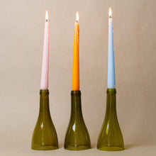 Load image into Gallery viewer, Set of 3 Wine Bottle Candle Holders (Candles Included)
