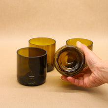Load image into Gallery viewer, Green Repurposed Wine Bottle Glasses
