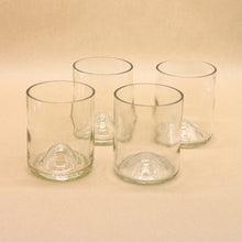 Load image into Gallery viewer, Clear Repurposed Wine Bottle Glasses