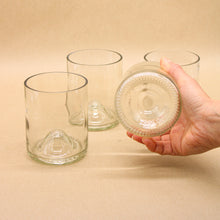 Load image into Gallery viewer, Clear Repurposed Wine Bottle Glasses