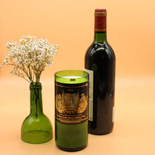 Load image into Gallery viewer, Gift Set Chateau Palmer 1998 | Patchouli &amp; Lavender 100hr Wine Bottle Candle
