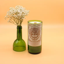 Load image into Gallery viewer, Gift Set Chateau de Fieuzal 1981 | Cinnamon &amp; Orange 100hr Wine Bottle Candle
