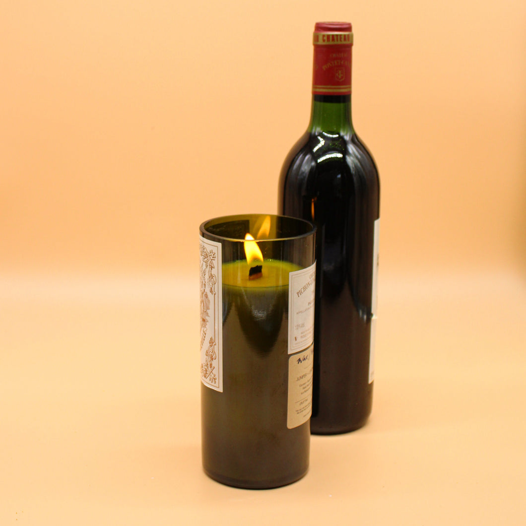 Gift Set Chateau Pichon-Longueville Baron 1996 | Cinnamon & Orange 100hr Wine Bottle Candle