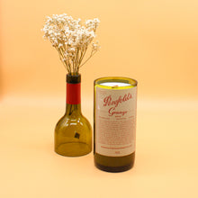 Load image into Gallery viewer, Gift Set Penfolds Grange | Juniper &amp; Lemongrass | 100hr Wine Bottle Candle
