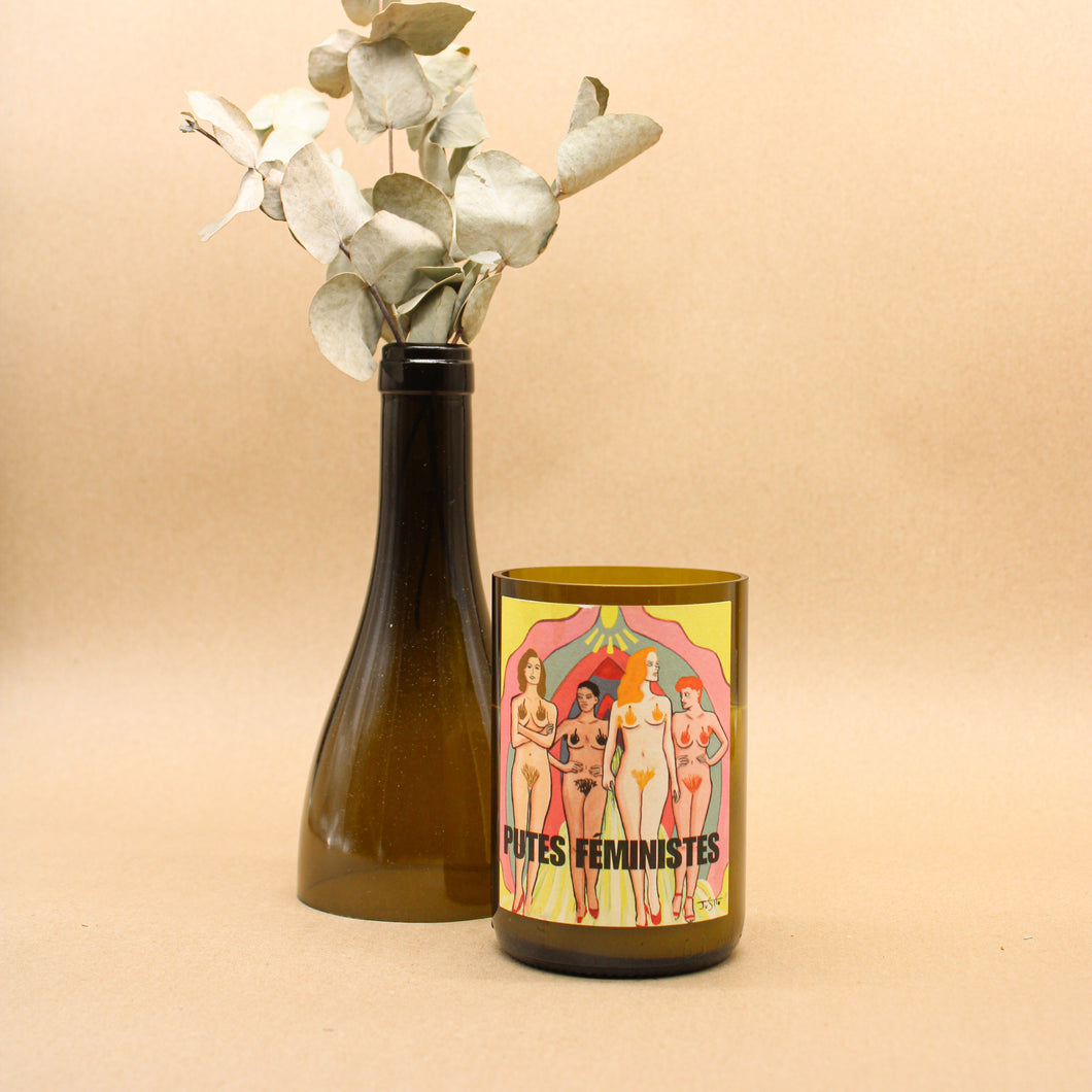 Putes Feministes | Wine Bottle Scented Candle